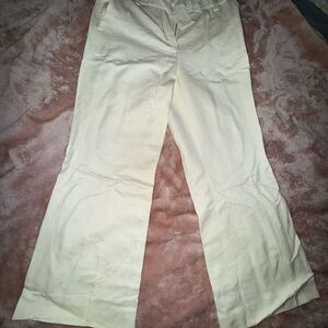 Derek Lam Cream Wide Leg Pants